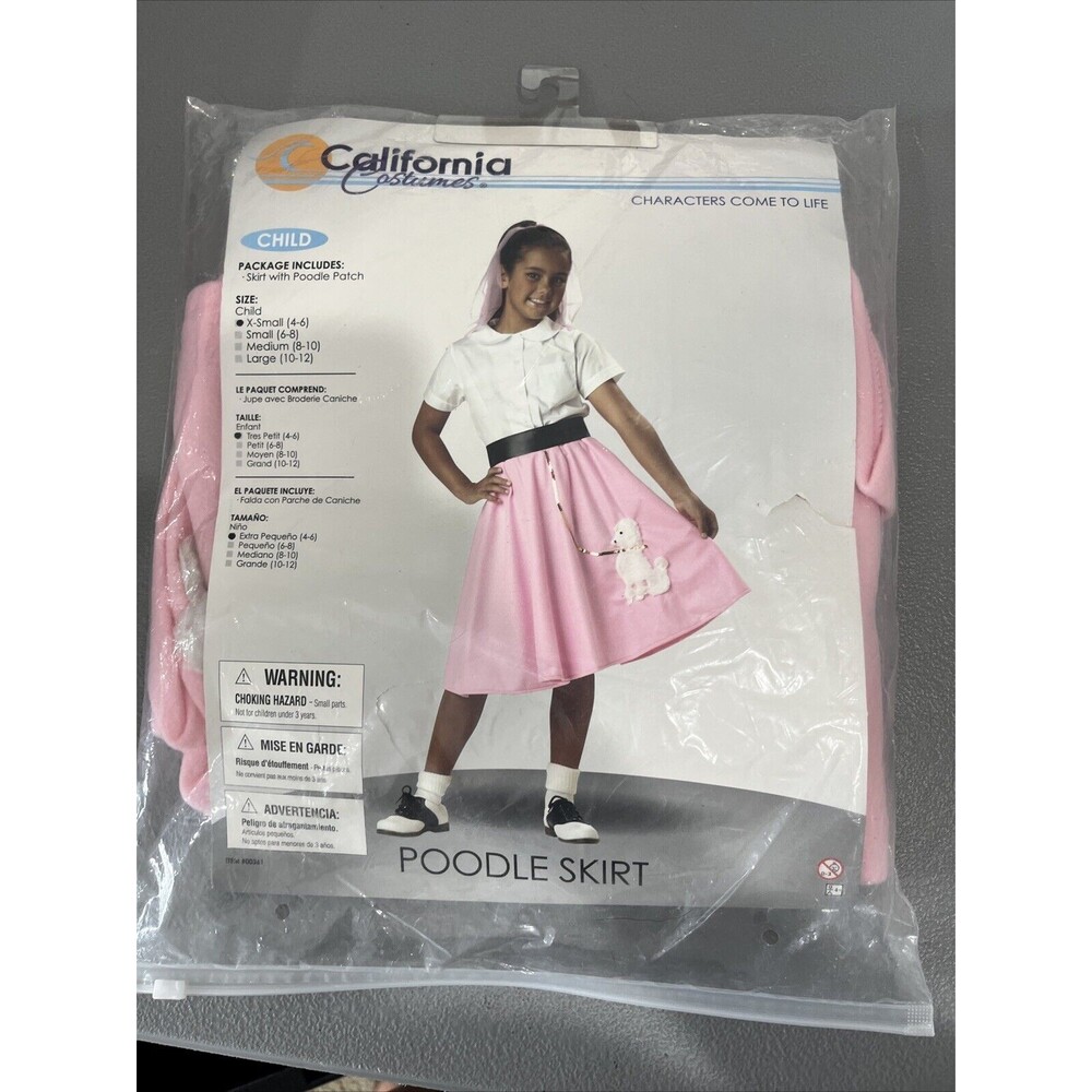 California Costumes Child's Pink Poodle Skirt Outfit